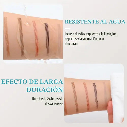 Vista 2 de Lápiz de microblading para cejas, 2024 NUEVO Lápiz de tatuaje mágico para cejas 4 puntas de horquilla, crea cejas naturales tipo cabello, lápiz