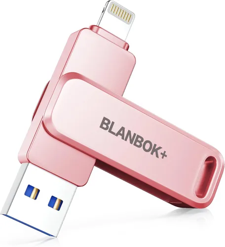 Vista 9 de Unidad flash de 256 GB con certificación MFi para iPhone Photo Stick, memoria USB iPhone para fotos y videos, almacenamiento externo de alta Azul
