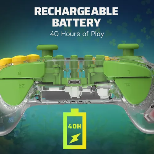 Vista 6 de PDP REALMz Wireless Controller for Nintendo SwitchOLED - Pikmin 4 Pikmin Clover Patch