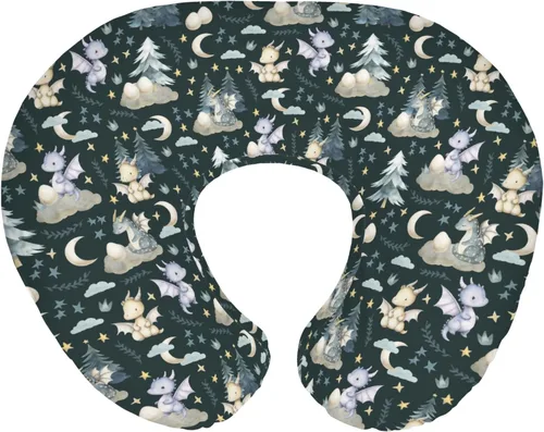 Vista 15 de Fundas de almohada de lactancia de dragón y caballeros de cuento de hadas para niños y niñas, dragones de fantasía, castillo de princesa, funda