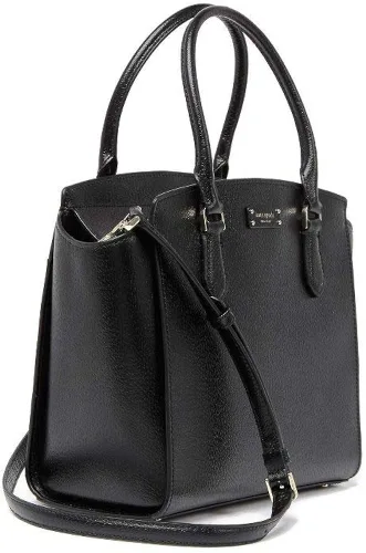 Vista 5 de Kate Spade Jeanne Medium cuero mujer Satchel bolso WKRU6042 negro
