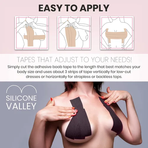 Vista 7 de Silicone Valley Breast Tape For Women- Boob Tape For Small & Large Breasts