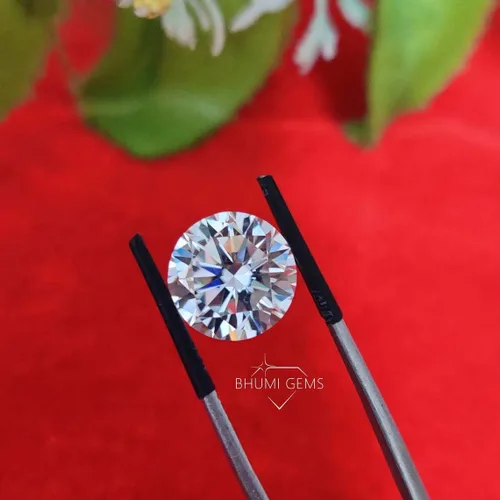 Vista 5 de Bhumi Gems 1CT-50CT VVS1 - Diamante de moissanita suelto incoloro, piedra natural, corte elegante, piedra preciosa suelta, brillante, diamante