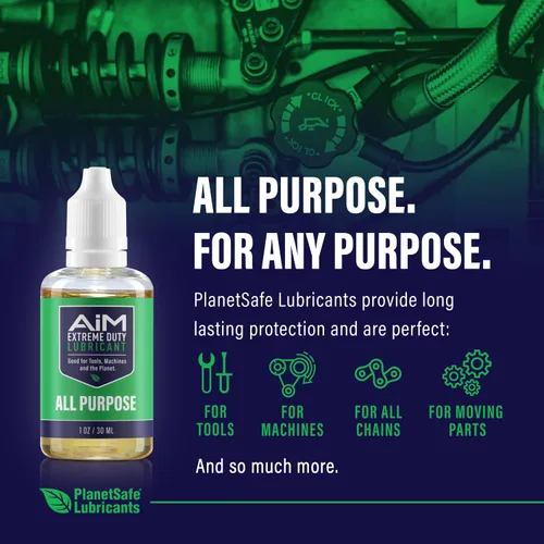 Vista 2 de Planet Safe AIM - Lubricante de servicio extremo, 1 onza, fabricado en los Estados Unidos, no tóxico, inodoro, multiusos para el hogar, garaje