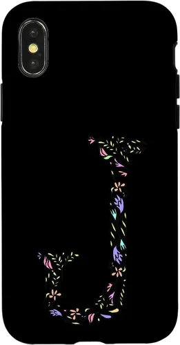 Vista 5 de Letter J Floral Monogram Vintage Initial Personalized Gift Case for iPhone 17