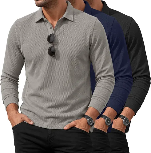 Vista 7 de Neer Paquete de 3 camisetas tipo polo para hombre