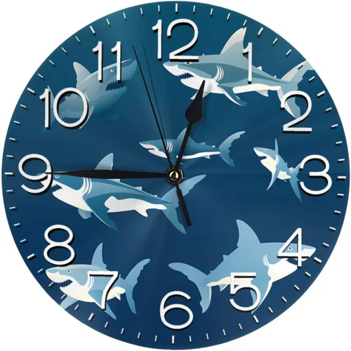 Vista 13 de Reloj de pared redondo 1776-2026, conmemorativo, silencioso, sin tictac, funciona con pilas, reloj de escritorio silencioso de cuarzo águila