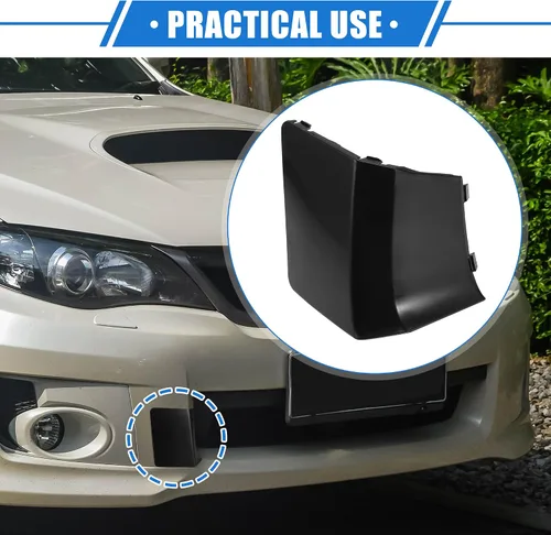 Vista 2 de Remolque de coche remolque gancho gancho tapa compatible para Subaru Impreza WRX STi 2011 2012 2013 2014, plástico durable negro parachoques
