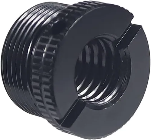 Vista 5 de Tornillo macho D18 1/4-20 3/8-16 hembra a 5/8-27 x 9 5/8-11 x 9 tornillos macho con agujeros laterales reforzados Tornillo de conversión para Negro