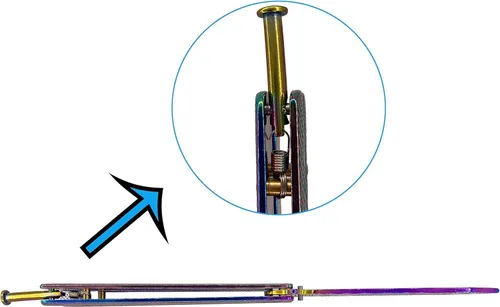 Vista 4 de Herramienta de práctica con diseño de color genial, cuchillo mariposa de entrenamiento resistente y duradero para principiantes