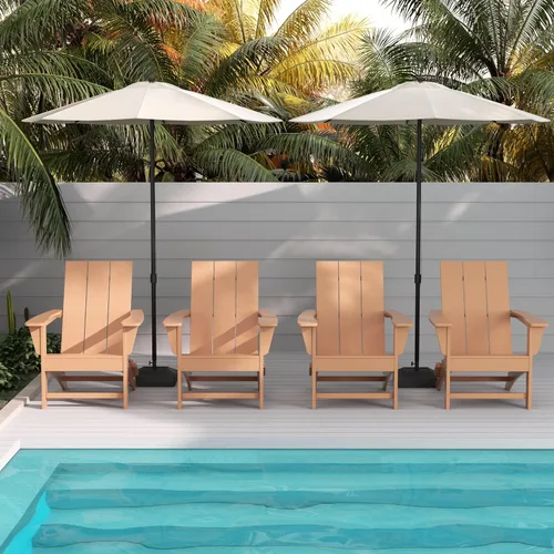 Vista 37 de WestinTrends Ashore Modern - Silla plegable Adirondack para exteriores (juego de 2), color negro