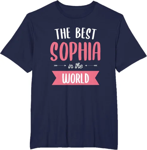 Vista 14 de Camiseta The Best Sophia In The World Name, Negro