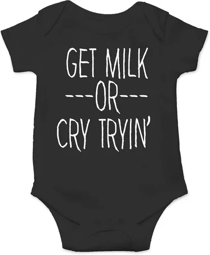 Vista 9 de Get Milk or Cry Tryin - Ropa de bebé - Divertidos trajes para recién nacidos para niños y niñas