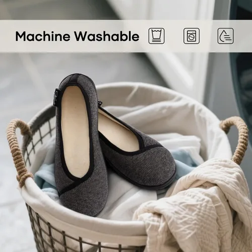 Vista 17 de Wishcotton Pantuflas ligeras de espuma viscoelástica para mujer, cómodas y antideslizantes, para interiores y exteriores