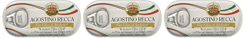 Vista 10 de Agostino Recca - Filetes planos de anchoas en aceite de oliva, (3)- 2 onzas. Latas