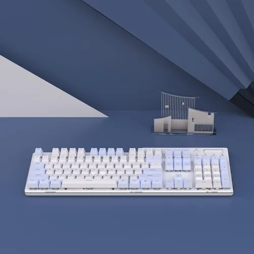Vista 6 de AK35I Teclado mecánico para juegos con cable intercambiable en caliente con interruptores marrones a juego azul y blanco teclas multimedia