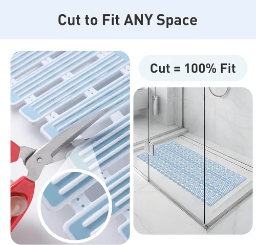 Vista 6 de XIYUNTE Tapete de Ducha Antideslizante para Bañera - 27 X 16 Pulgadas Tapete de Bañera TPE Tapetes de Ducha Antideslizantes para Interior de Ducha