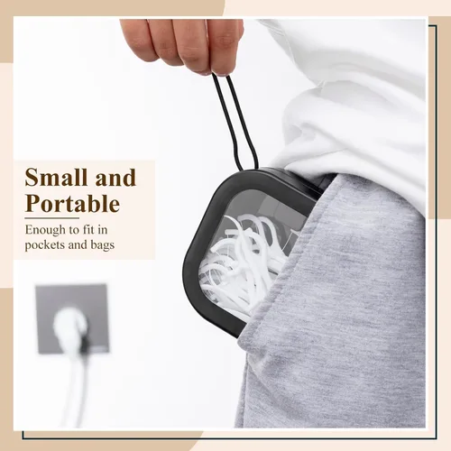 Vista 3 de Kathfly Paquete de 2 organizadores de cintas para el cabello, soporte portátil para bandas para el cabello, organizador portátil para accesorios