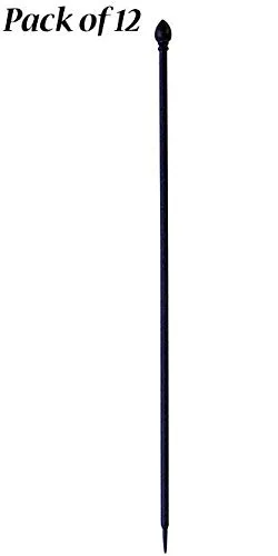 Vista 2 de Compra a granel de 12 postes para valla de jardín Panacea 87102, color negro, 37.5 pulgadas de alto cada uno
