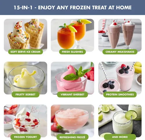 Vista 4 de GreenPan Frost, máquina para hacer helados y máquina para hacer slushies, helado suave, sorbete, margaritas, batidos, yogur helado, sin necesidad
