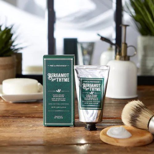 Vista 2 de Pre de Provence Bergamot & Thyme Colección de fragancias para hombre, crema para barba, 2.5 onzas líquidas