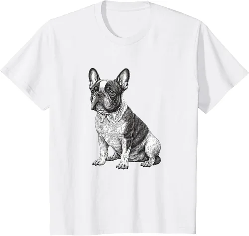 Vista 14 de Divertida camiseta francesa Bulldog francés en blanco y negro, Negro