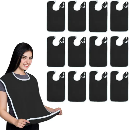 Vista 15 de Avalon Towels Adult Bibs for Women 100% Cotton Bib for Adults for Eating - Terry Cloth Adult Bibs for Men Clothing Protectors