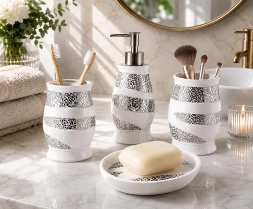 Vista 68 de Zahari Home Capri - Juego de toallas de baño de 3 piezas, toalla de baño, toalla de mano y toalla facial, decoración moderna, hermoso diseño único
