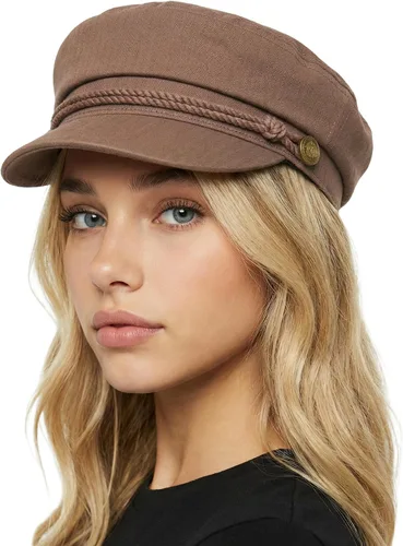 Vista 30 de Funky Junque Gorra de pescador griego, gorra de algodón para panaderos Floral - Denim