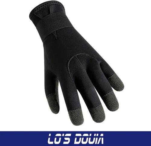 Vista 4 de Lo's Douia Guantes de buceo Kevlar Resistencia a la abrasión para actividades acuáticas Buceo Pesca