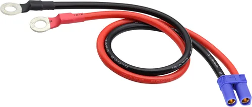 Vista 8 de Cable de Terminal EC5 a Anillo O, Cable Conector de Enchufe de Terminal de Ojal EC5 Hembra a Anillo O 10AWG RC ESC Cargador Lateral de Alimentación