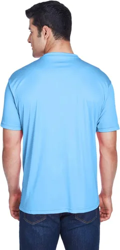 Vista 3 de UltraClub Cool & Dry Sport Performance Interlock Tee (8420), Azul Columbia