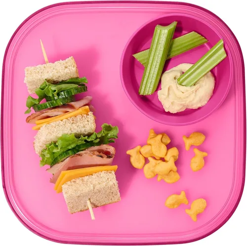 Vista 14 de madesmart dipware - Bandeja de 3 tazones, apilables y extraíbles para embutidos, guacomole, aperitivos, verduras, apto para lavavajillas y Azul