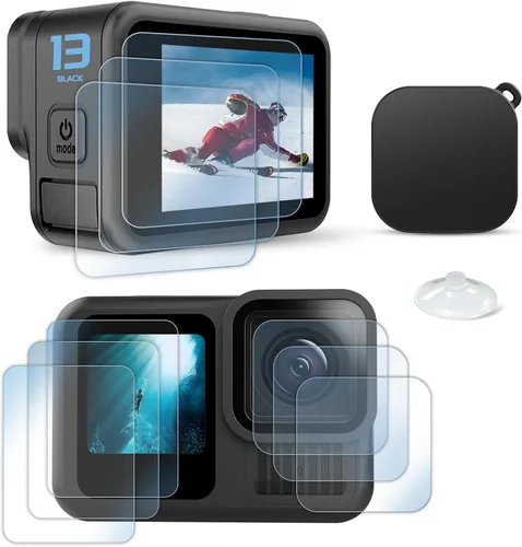 Vista 12 de FiTSTILL Protector de pantalla de vidrio templado para Go Pro MAX2/MAX360 2025/MAX Fusion (2019), resistente a los arañazos, pantalla LCD de vidrio
