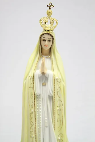 Vista 2 de Vittoria Collection Figura de escultura de estatua de Nuestra Señora de Fátima, Virgen María y Virgen de Fátima, de 16.25 pulgadas, hecha en Italia