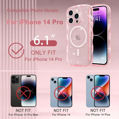 Vista 69 de Pepmune Funda magnética para iPhone 17 Pro Max, color rosa