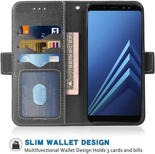Vista 6 de Funda tipo cartera para Samsung Galaxy A8 2018 Mujeres Hombres