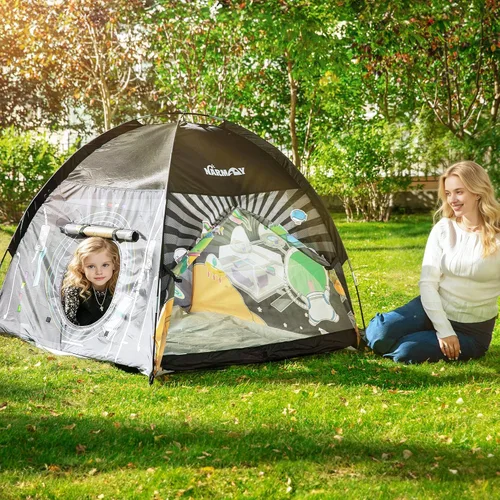 Vista 3 de NARMAY® Play Tent Space World Dome - Tienda de campaña para niños, diversión en interiores y exteriores, 48 x 48 x 40 pulgadas