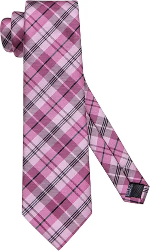 Vista 139 de Hi-Tie Corbata clásica de cachemira para hombre con pañuelo y gemelos a cuadros