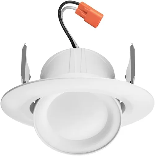 Vista 7 de Juno Iluminación LED Empotrada Ajustable de 4 Pulgadas, Kit de Moldura de Luz LED Descendente con Cardán Ajustable Serie RetroBasics, Luz de Techo