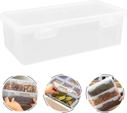 Vista 9 de Homoyoyo Contenedor hermético de almacenamiento de alimentos Caja de almacenamiento sellada para granos de harina de caramelo de frijoles de pasta