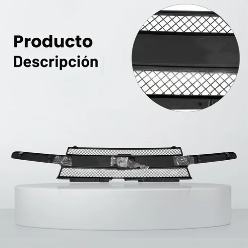 Vista 3 de Parrilla delantera compatible con Chevrolet 2002-2005 Trailblazer Negro