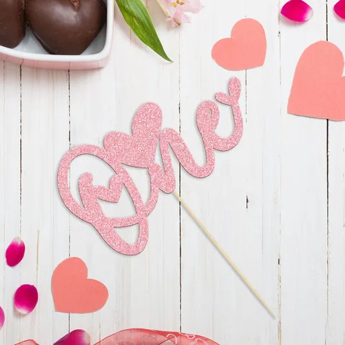 Vista 133 de Ephlyn 24 adornos para cupcakes con purpurina para el día de San Valentín, dulce amor, corazón, día de San Valentín, decoración para cupcakes
