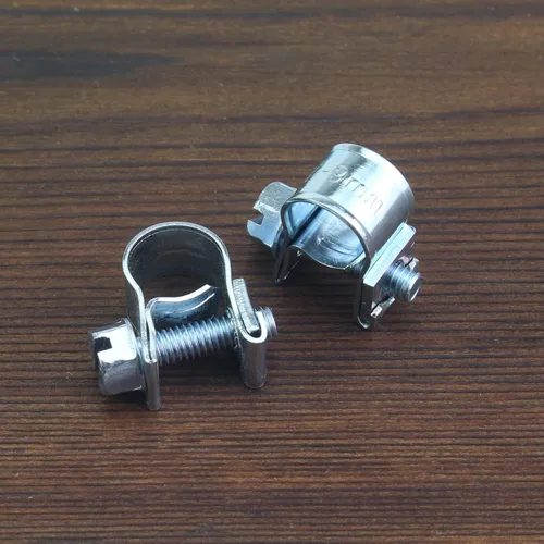 Vista 4 de HELIFOUNER 20 piezas de abrazaderas de manguera de inyección de combustible estilo mini de 7-9mm, abrazaderas ajustables de tubo de clip de manguera