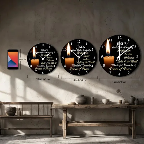 Vista 8 de Reloj con versículo bíblico con citas de Jesús, relojes de 0929Regalos Cristianos (2)
