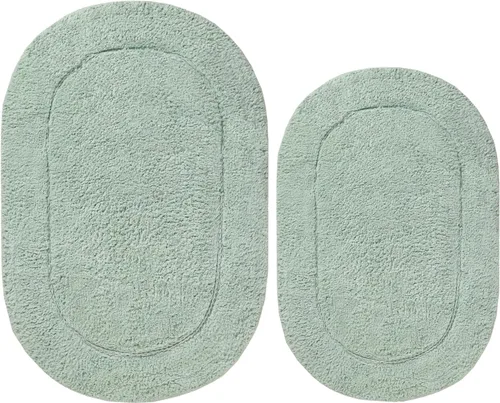 Vista 60 de Superior Cotton Washable Bath Rug, Non Slip Runner, 1 Piece Set, Black Absorbent Combed Cotton Bath Rug Runner or Rug Set, Bathroom Vanity or