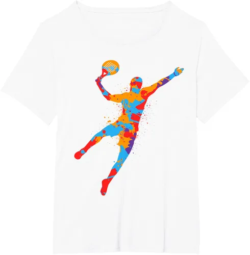 Vista 35 de Playera de Padel Playera Colorida Plataforma Tenis Paddleball Niños Camiseta de Padel