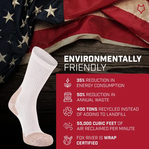 Vista 6 de FoxRiver unisex-adult womens mens Steel -Toe Heavyweight Work Crew Socks (2 Pair Pack)