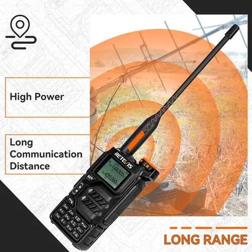Vista 6 de Retevis RA79 (actualización para radio Jamón UV 5R 3rd), radio bidireccional de doble banda, soporte Chirp, NOAA, radio AM/FM portátil, Walkie