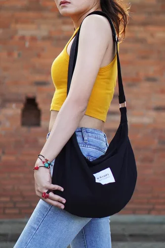 Vista 3 de Your Cozy Bolso bandolera para mujer, bolso grande para compras, bolso de mano con cremallera superior, bolso de mensajero hecho a mano